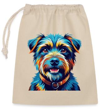 Norfolk Terrier Hunderasse Bunte Karikatur Kawaii - Verschließbarer Geschenkbeutel aus Baumwolle (25x30cm) - Natur - Vorne