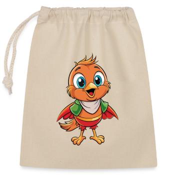 Robin Cute Cartoon Character Kawaii Clipart - Closable cotton gift bag (25x30cm) - nature - Front