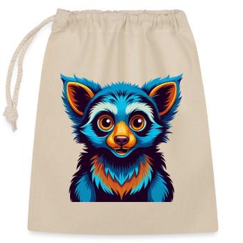 Aye Aye Colorful Kawaii Cartoon Character Clipart - Closable cotton gift bag (25x30cm) - nature - Front
