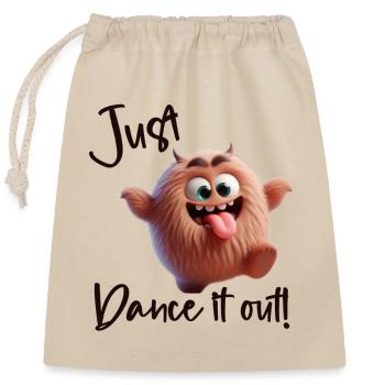 Just dance it out! - Closable cotton gift bag (25x30cm) - nature - Front