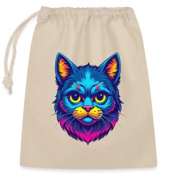 Hantilly Tiffany Katzenrasse Cartoon Kawaii Tier P - Verschließbarer Geschenkbeutel aus Baumwolle (25x30cm) - Natur - Vorne