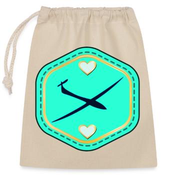 PILOT GLIDING - AIR SPORTS - Closable cotton gift bag (25x30cm) - nature - Front