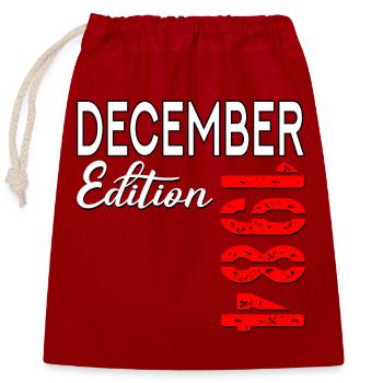 42nd BIRTHDAY DECEMBER 1984 - Closable cotton gift bag (25x30cm) - red - Front