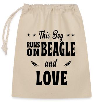 Dieser Junge Beagle Design - Verschließbarer Geschenkbeutel aus Baumwolle (25x30cm) - Natur - Vorne