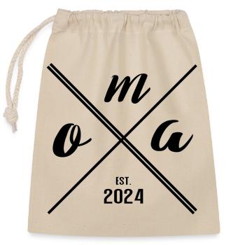 Grandma Est. 2024 – Cadeau pour les nouvelles mamies - Sac cadeau en coton avec cordon (25 x 30 cm) - nature - Devant