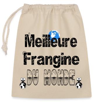 Meilleure Frangine du Monde - Sac cadeau en coton avec cordon (25 x 30 cm) - nature - Devant