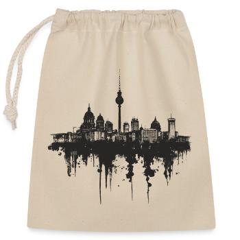 Horizon de Berlin - Sac cadeau en coton avec cordon (25 x 30 cm) - nature - Devant