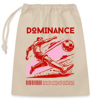 Tir de football dynamique – domination sur le terrain - Sac cadeau en coton avec cordon (25 x 30 cm) - nature - Devant