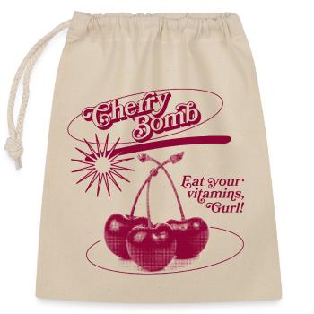 Cherry Bomb Explosion - Verschließbarer Geschenkbeutel aus Baumwolle (25x30cm) - Natur - Vorne