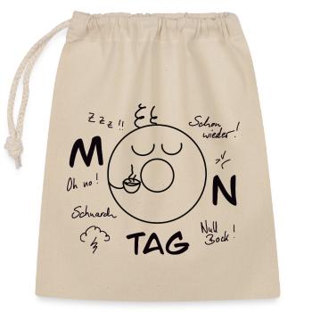 Monday Blues - Closable cotton gift bag (25x30cm) - nature - Front