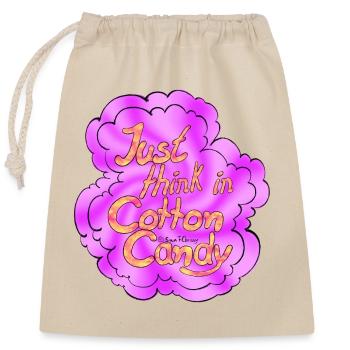 Cotton Candy Thinking Extra Shine - Closable cotton gift bag (25x30cm) - nature - Front