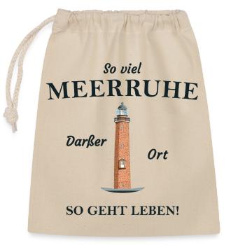 Darßer Ort, côte de la mer Baltique, Fischland- Darß- Zingst - Sac cadeau en coton avec cordon (25 x 30 cm) - nature - Devant