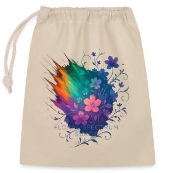 Farbspektrum-Blüte - Verschließbarer Geschenkbeutel aus Baumwolle (25x30cm) - Natur - Vorne