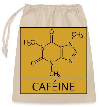 molécule de caféine - Sac cadeau en coton avec cordon (25 x 30 cm) - nature - Devant