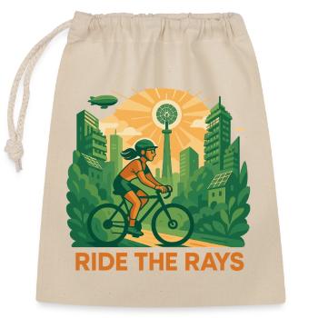 Chevauchez les Rays - Sac cadeau en coton avec cordon (25 x 30 cm) - nature - Devant