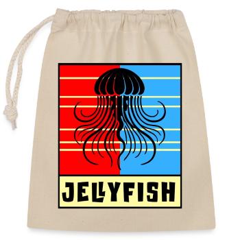 Méduse – Design rétro - Sac cadeau en coton avec cordon (25 x 30 cm) - nature - Devant