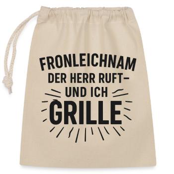 Diction du Corpus Christi Grill - Sac cadeau en coton avec cordon (25 x 30 cm) - nature - Devant