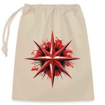 Compass Star - Closable cotton gift bag (25x30cm) - nature - Front