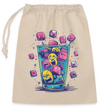 Intoxication cube - Closable cotton gift bag (25x30cm) - nature - Front