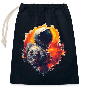 Sternenpionier - Verschließbarer Geschenkbeutel aus Baumwolle (25x30cm) - Navy - Vorne