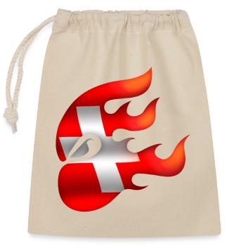 Drapeau de la Suisse - Suisse - Ninja - Sac cadeau en coton avec cordon (25 x 30 cm) - nature - Devant