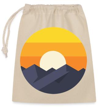 Sunset Mountain Abstract - Closable cotton gift bag (25x30cm) - nature - Front