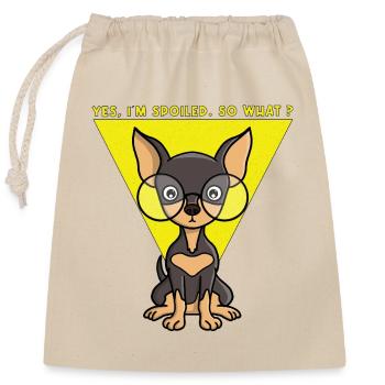 Yes, I'm spoiled. So what? - Sac cadeau en coton avec cordon (25 x 30 cm) - nature - Devant