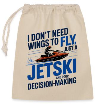Extremes Jetskifahren Humor Wassersport - Verschließbarer Geschenkbeutel aus Baumwolle (25x30cm) - Natur - Vorne