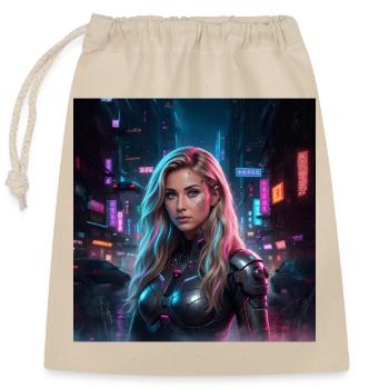 Cyber Maxima 0.1 - Verschließbarer Geschenkbeutel aus Baumwolle (25x30cm) - Natur - Vorne