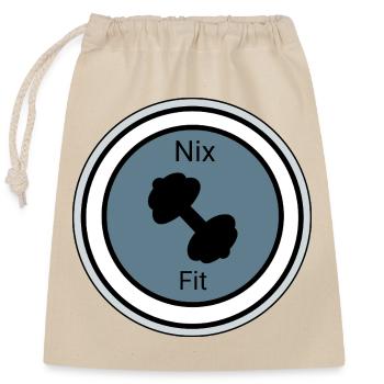 Nix Fit Motivationsdesign - Verschließbarer Geschenkbeutel aus Baumwolle (25x30cm) - Natur - Vorne