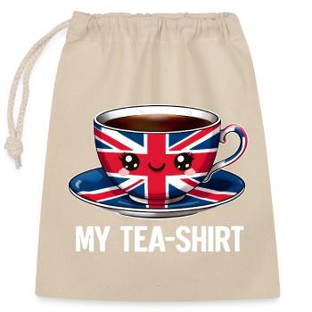Union Cup Teatime - Verschließbarer Geschenkbeutel aus Baumwolle (25x30cm) - Natur - Vorne