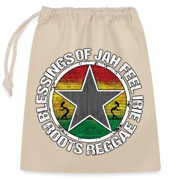 Bénédictions de Jah Roots Reggae Star - Sac cadeau en coton avec cordon (25 x 30 cm) - nature - Devant