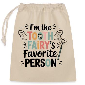 Technicien de laboratoire dentaire - Sac cadeau en coton avec cordon (25 x 30 cm) - nature - Devant