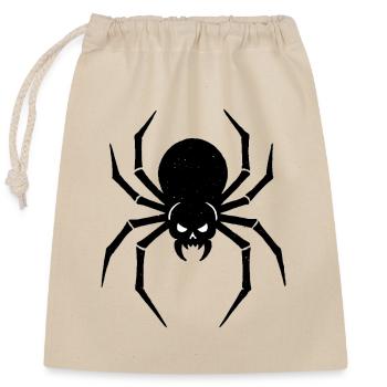 Halloween Spider | Dark Spider - Closable cotton gift bag (25x30cm) - nature - Front