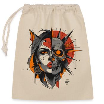 Dualité de l’humanité - Sac cadeau en coton avec cordon (25 x 30 cm) - nature - Devant