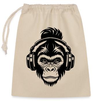 Chemise Funky Monkey Head Loop Beat Edition - Sac cadeau en coton avec cordon (25 x 30 cm) - nature - Devant
