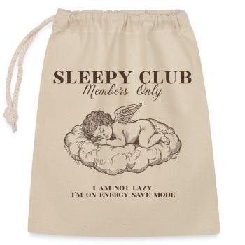 Sleepy Club Cherub Renaissance Design - Verschließbarer Geschenkbeutel aus Baumwolle (25x30cm) - Natur - Vorne