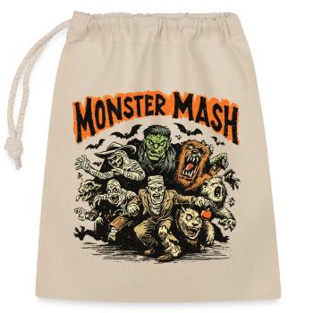 Purée de monstres - Sac cadeau en coton avec cordon (25 x 30 cm) - nature - Devant
