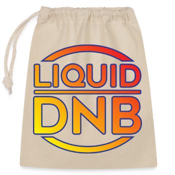 Flüssiges DNB-Neon-Logo - Verschließbarer Geschenkbeutel aus Baumwolle (25x30cm) - Natur - Vorne