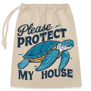 Awareness Ocean Ecology Marine Gift Surfing - Closable cotton gift bag (25x30cm) - nature - Front