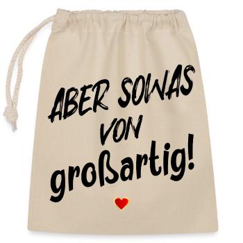 SOYEZ DE GRANDS DICTONS DE LOUANGE - Sac cadeau en coton avec cordon (25 x 30 cm) - nature - Devant