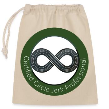 Cercle Vert Jerk Professionnel - Sac cadeau en coton avec cordon (25 x 30 cm) - nature - Devant