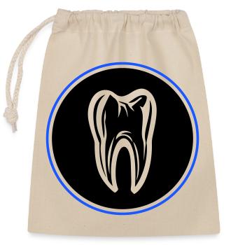 Icône de dentiste dentaire - Sac cadeau en coton avec cordon (25 x 30 cm) - nature - Devant