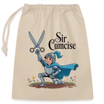 Sir Cumcise - Memeshirt médiéval drôle - Sac cadeau en coton avec cordon (25 x 30 cm) - nature - Devant