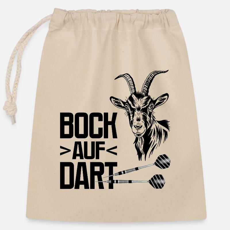 Bock_Auf_DART - Closable cotton gift bag (25x30cm) - nature