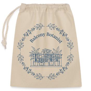 Botaniste de balcon - Sac cadeau en coton avec cordon (25 x 30 cm) - nature - Devant