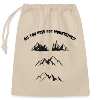 All_you_need - Sac cadeau en coton avec cordon (25 x 30 cm) - nature - Devant