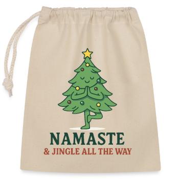 Namaste Festive Tree Zen Style - Closable cotton gift bag (25x30cm) - nature - Front