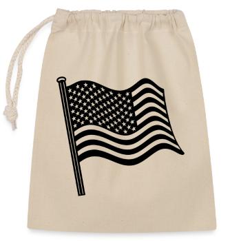 United States flag - Closable cotton gift bag (25x30cm) - nature - Front