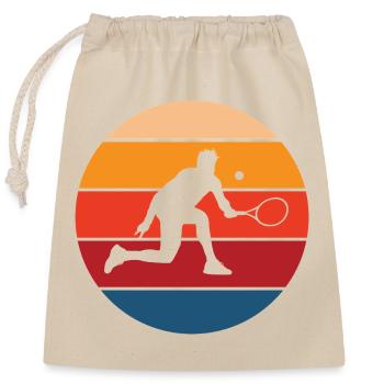 tennis - Sac cadeau en coton avec cordon (25 x 30 cm) - nature - Devant